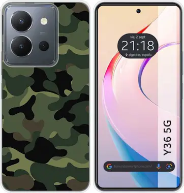 Tumundosmartphone Funda Silicona Vivo Y36 4G / 5G Camuflaje Tumundosmartphone Funda Silicona Vivo Y36 4G / 5G Camuflaje