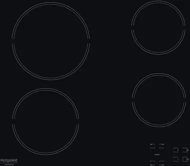 Hotpoint Hotpoint HR 631 C Negro Integrado 58 cm Cerámico 4 Hotpoint Hotpoint HR 631 C Negro Integrado 58 cm Cerámico 4