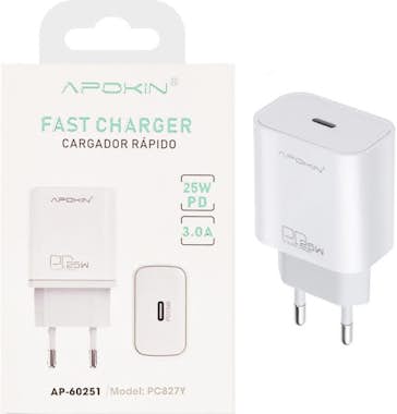 APOKIN Cargador Rapido 25w Tipo-C PD 3A APOKIN Cargador Rapido 25w Tipo-C PD 3A