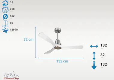 No Name Ventilador de techo Wifi Motor DC Mando a Distanci No Name Ventilador de techo Wifi Motor DC Mando a Distanci