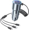 Wekome Cargador Coche 2x USB y Cable 3 en 1 Potencia 33W Wekome Cargador Coche 2x USB y Cable 3 en 1 Potencia 33W