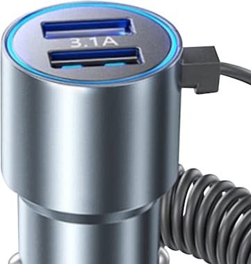 Wekome Cargador Coche 2x USB y Cable 3 en 1 Potencia 33W Wekome Cargador Coche 2x USB y Cable 3 en 1 Potencia 33W