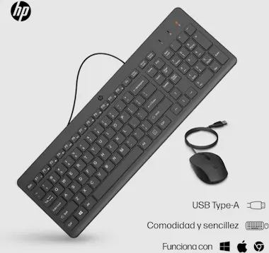 HP HP Teclado y ratón con cable 150 HP HP Teclado y ratón con cable 150
