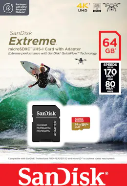 SanDisk SanDisk Extreme 64 GB MicroSDXC UHS-I Clase 10 SanDisk SanDisk Extreme 64 GB MicroSDXC UHS-I Clase 10