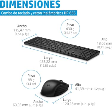 HP HP Conjunto de teclado y ratón inalámbricos 655 HP HP Conjunto de teclado y ratón inalámbricos 655