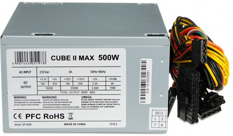 ibox cube ii unidad de fuente de alimentacion 500 w 204 pin atx atx plata