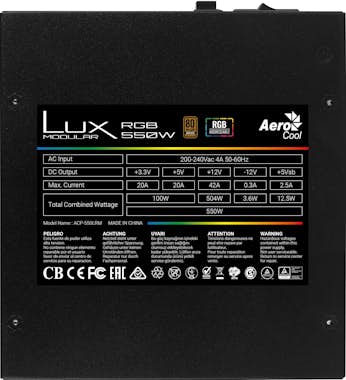 Aerocool Aerocool LUXRGB550M Fuente Alimentación PC Modular