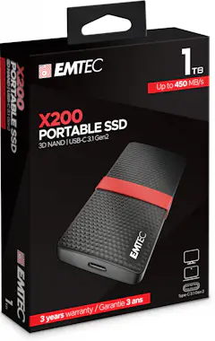 Emtec Emtec X200 1 TB Negro, Rojo Emtec Emtec X200 1 TB Negro, Rojo