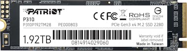 Patriot Memory Patriot Memory P310 M.2 1,92 TB PCI Express 3.0 NV Patriot Memory Patriot Memory P310 M.2 1,92 TB PCI Express 3.0 NV