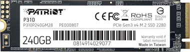 Patriot Memory Patriot Memory P310 M.2 240 GB PCI Express 3.0 NVM Patriot Memory Patriot Memory P310 M.2 240 GB PCI Express 3.0 NVM