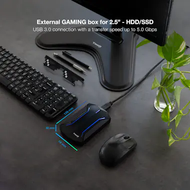 Tooq TooQ TQE-2599RGB caja para disco duro externo Carc Tooq TooQ TQE-2599RGB caja para disco duro externo Carc