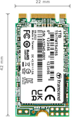 Transcend Transcend M.2 SSD 425S 1 TB Serial ATA III 3D NAND Transcend Transcend M.2 SSD 425S 1 TB Serial ATA III 3D NAND