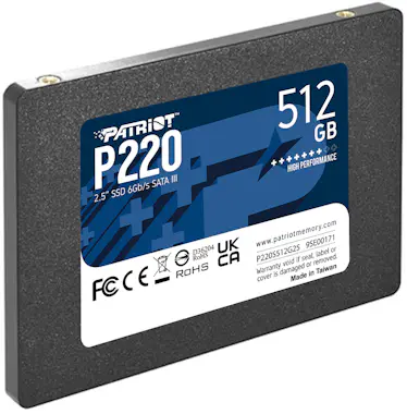 Patriot Memory Patriot Memory P220 512GB 2.5"" Serial ATA III Patriot Memory Patriot Memory P220 512GB 2.5"" Serial ATA III