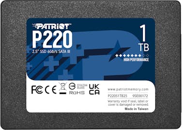Patriot Memory Patriot Memory P220 1TB 2.5"" Serial ATA III Patriot Memory Patriot Memory P220 1TB 2.5"" Serial ATA III