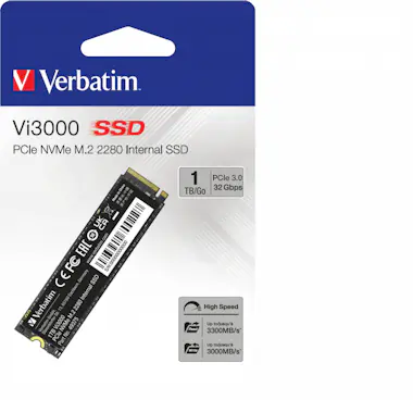 Verbatim Verbatim Vi3000 PCIe NVMe M.2 SSD 1TB PCI Express Verbatim Verbatim Vi3000 PCIe NVMe M.2 SSD 1TB PCI Express