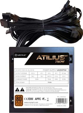 UNYKAch UNYKAch ATX Atilius 2.0 Black 750W 80+ Bronze unid UNYKAch UNYKAch ATX Atilius 2.0 Black 750W 80+ Bronze unid