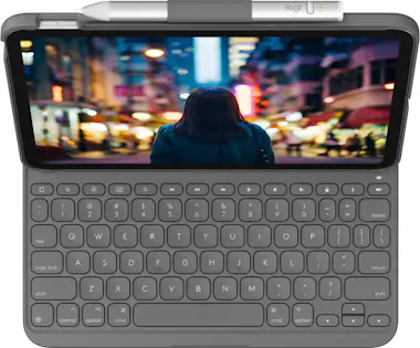 Logitech Logitech Slim Folio Gris Bluetooth QWERTY Inglés d Logitech Logitech Slim Folio Gris Bluetooth QWERTY Inglés d