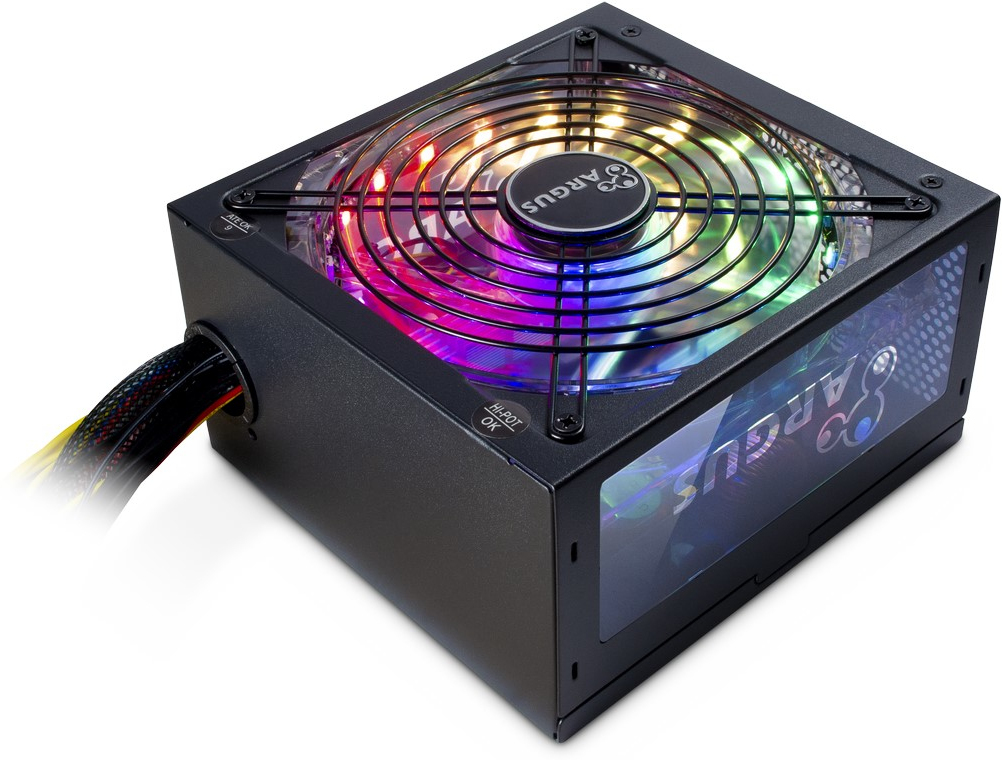 inter-tech argus rgb-600w ii unidad de fuente de alimentacion 204 pin atx atx negro