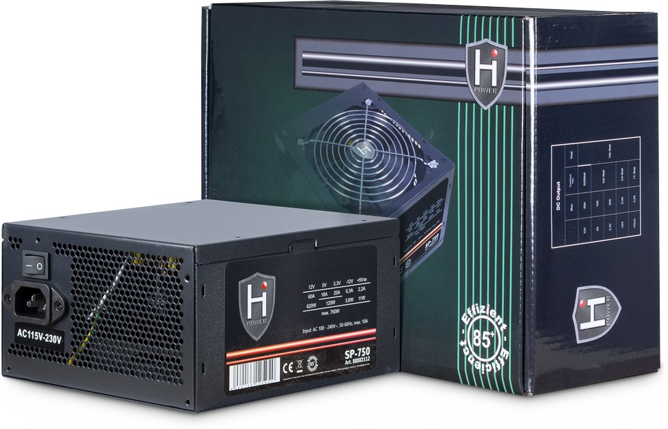 inter-tech hipower sp-750 unidad de fuente de alimentacion 750 w 204 pin atx atx negro