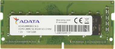 Adata Memoria ram adata sodimm ddr4 2666 8gb c19 bulk 1x Adata Memoria ram adata sodimm ddr4 2666 8gb c19 bulk 1x