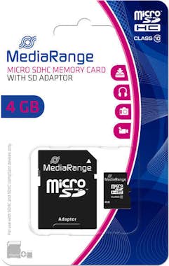 MEDIARANGE Mediarange sd microsd card 4gb sd cl.10 inkl. adap MEDIARANGE Mediarange sd microsd card 4gb sd cl.10 inkl. adap