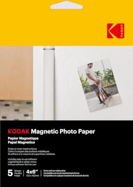 KODAK Papel fotográfico magnético - Paquete de 5 hojas d KODAK Papel fotográfico magnético - Paquete de 5 hojas d