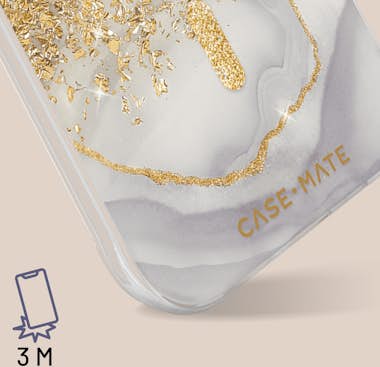 Case-Mate Funda MagSafe iPhone 15 Plus silicona oro jaspeada Case-Mate Funda MagSafe iPhone 15 Plus silicona oro jaspeada