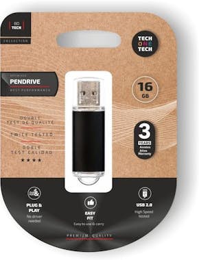 Tech One Tech Pendrive 16gb tech one tech basic usb 2.0 negro Tech One Tech Pendrive 16gb tech one tech basic usb 2.0 negro