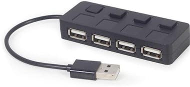 Gembird hub usb 2.0 4-port with switches black uhb-u2p4-05 Gembird hub usb 2.0 4-port with switches black uhb-u2p4-05