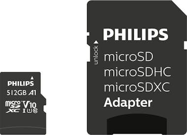 Philips microsdxc card 512gb class 10 uhs-i u1 incl. adapt Philips microsdxc card 512gb class 10 uhs-i u1 incl. adapt
