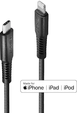 Lindy Lindy 31285 cable de conector Lightning 0,5 m Negr Lindy Lindy 31285 cable de conector Lightning 0,5 m Negr