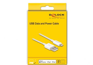 Delock DeLOCK 83000 cable de conector Lightning 1 m Blanc Delock DeLOCK 83000 cable de conector Lightning 1 m Blanc