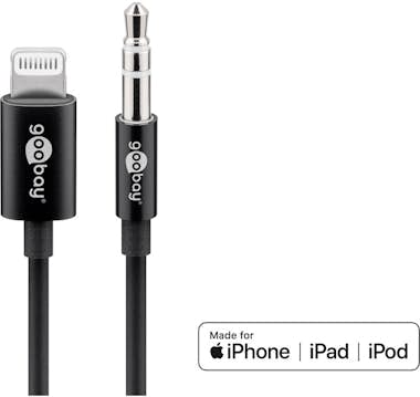 GooBay Goobay 66805 cable de conector Lightning 1 m Negro GooBay Goobay 66805 cable de conector Lightning 1 m Negro