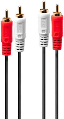 Lindy Lindy 35660 cable de audio 1 m 2 x RCA Rojo, Blanc Lindy Lindy 35660 cable de audio 1 m 2 x RCA Rojo, Blanc