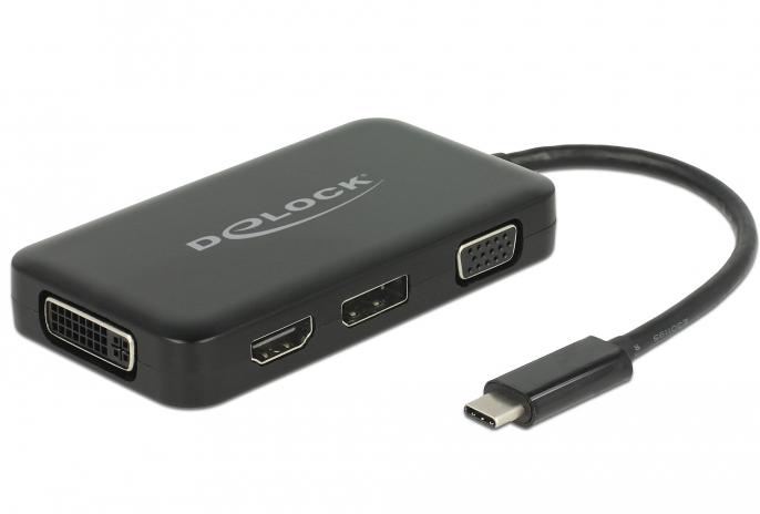 delock 63929 base para portatil y replicador de puertos usb 20 type-c negro