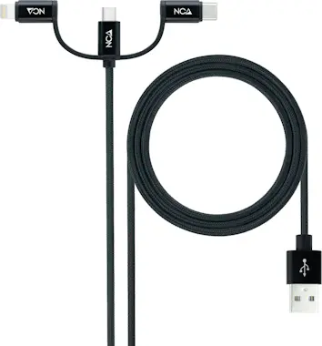 Nanocable Nanocable Cable USB 3 en 1 Carga/Datos USB-A a USB Nanocable Nanocable Cable USB 3 en 1 Carga/Datos USB-A a USB