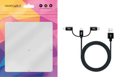 Nanocable Nanocable Cable USB 3 en 1 Carga/Datos USB-A a USB Nanocable Nanocable Cable USB 3 en 1 Carga/Datos USB-A a USB