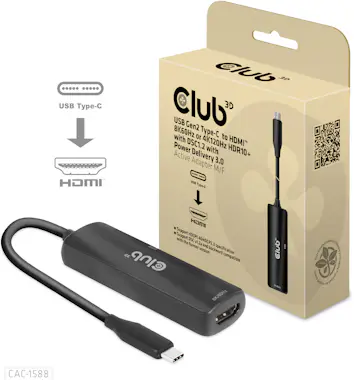 CLUB3D CLUB3D Adaptador activo USB Gen2 tipo C a HDMI™ 8K CLUB3D CLUB3D Adaptador activo USB Gen2 tipo C a HDMI™ 8K