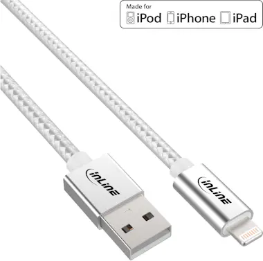 InLine InLine 31411A cable de teléfono móvil Plata 1 m US InLine InLine 31411A cable de teléfono móvil Plata 1 m US