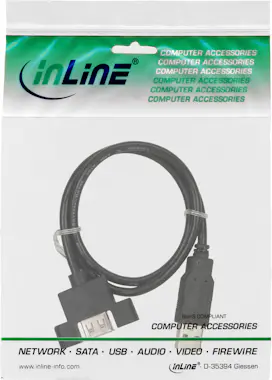 InLine InLine B-33440E cable USB 0,6 m USB 2.0 USB A Negr InLine InLine B-33440E cable USB 0,6 m USB 2.0 USB A Negr