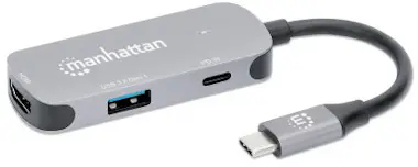 Manhattan Manhattan Docking Station USB-C a HDMI, 3 en 1 con Manhattan Manhattan Docking Station USB-C a HDMI, 3 en 1 con