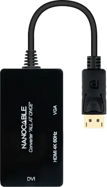 Nanocable Nanocable Conversor DISPLAYPORT a HDMI/DVI/VGA, 20 Nanocable Nanocable Conversor DISPLAYPORT a HDMI/DVI/VGA, 20