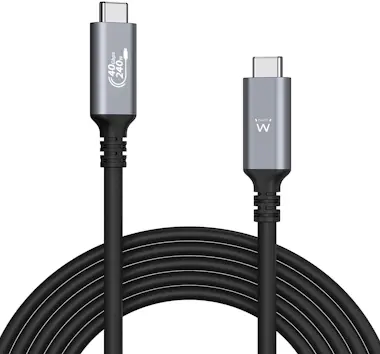 Ewent Ewent EC1070 cable USB 1 m USB4 Gen 3x2 USB C Negr Ewent Ewent EC1070 cable USB 1 m USB4 Gen 3x2 USB C Negr