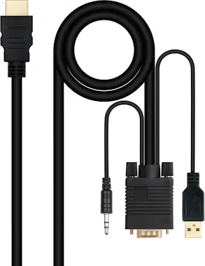 Nanocable Nanocable Cable Conversor HDMI a VGA+Audio+USB, 1. Nanocable Nanocable Cable Conversor HDMI a VGA+Audio+USB, 1.