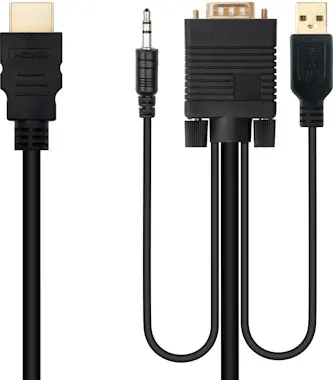 Nanocable Nanocable Cable Conversor HDMI a VGA+Audio+USB, 1. Nanocable Nanocable Cable Conversor HDMI a VGA+Audio+USB, 1.