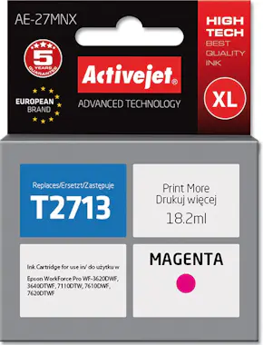 Activejet Activejet Tinta AE-27MNX (recambio de la Epson 27X Activejet Activejet Tinta AE-27MNX (recambio de la Epson 27X
