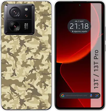 Tumundosmartphone Funda Silicona Xiaomi 13T / 13T Pro 5G Sand Camufl Tumundosmartphone Funda Silicona Xiaomi 13T / 13T Pro 5G Sand Camufl