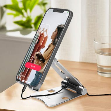 LinQ Soporte de sobremesa plegable Plata para smartphon LinQ Soporte de sobremesa plegable Plata para smartphon