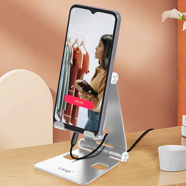 LinQ Soporte de sobremesa plegable ultracompacto en Pla LinQ Soporte de sobremesa plegable ultracompacto en Pla