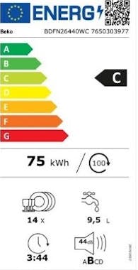 Beko Lavavajillas BDFN26440WC 60CM Beko Lavavajillas BDFN26440WC 60CM